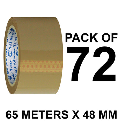 VCR Self Adhesive Brown Cello Tape - 48mm / 2" Width - BOPP Industrial Packaging Tape for E-Commerce Box Packing, Office and Home use
