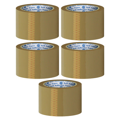 VCR Self Adhesive Brown Cello Tape - 60mm / 2.5" Width - BOPP Industrial Packaging Tape for E-Commerce Box Packing, Office and Home use
