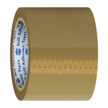 VCR Self Adhesive Brown Cello Tape - 72mm / 3" Width - BOPP Industrial Packaging Tape for E-Commerce Box Packing, Office and Home use