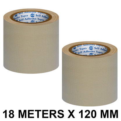 VCR Brown Duct Tape - 18 Meters in Length 120mm / 5" Width - Strong Book Binding Tape - Waterproof Heavy Duty Duct Tape