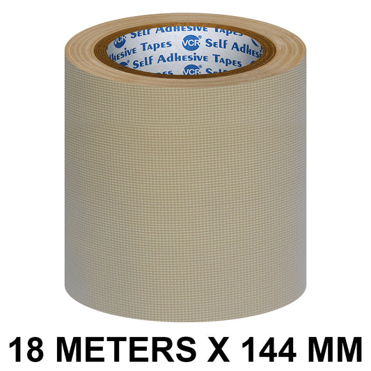 VCR Brown Duct Tape - 18 Meters in Length 144mm / 6" Width - Strong Book Binding Tape - Waterproof Heavy Duty Duct Tape