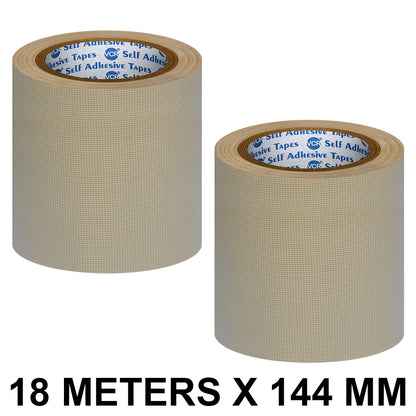 VCR Brown Duct Tape - 18 Meters in Length 144mm / 6" Width - Strong Book Binding Tape - Waterproof Heavy Duty Duct Tape