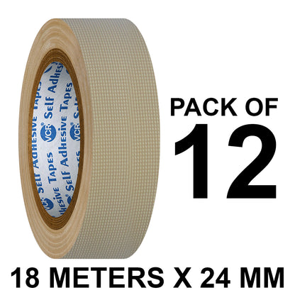 VCR Brown Duct Tape - 18 Meters in Length 24mm / 1" Width - Strong Book Binding Tape - Waterproof Heavy Duty Duct Tape