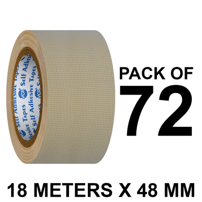VCR Brown Duct Tape - 18 Meters in Length 48mm / 2" Width - Strong Book Binding Tape - Waterproof Heavy Duty Duct Tape
