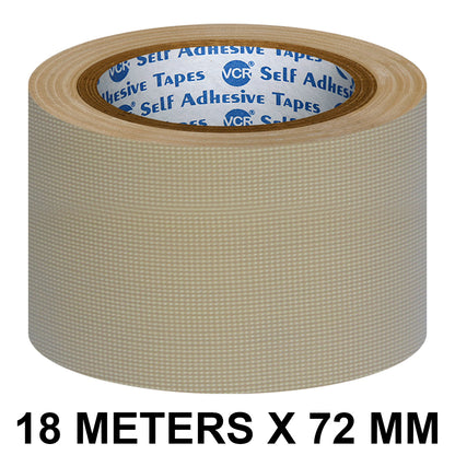 VCR Brown Duct Tape - 18 Meters in Length 72mm / 3" Width - Strong Book Binding Tape - Waterproof Heavy Duty Duct Tape