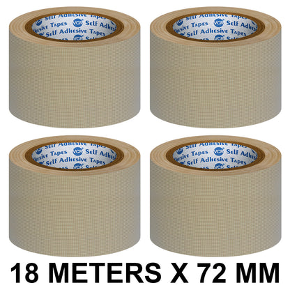 VCR Brown Duct Tape - 18 Meters in Length 72mm / 3" Width - Strong Book Binding Tape - Waterproof Heavy Duty Duct Tape