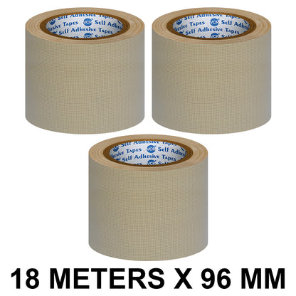VCR Brown Duct Tape - 18 Meters in Length 96mm / 4" Width - Strong Book Binding Tape - Waterproof Heavy Duty Duct Tape