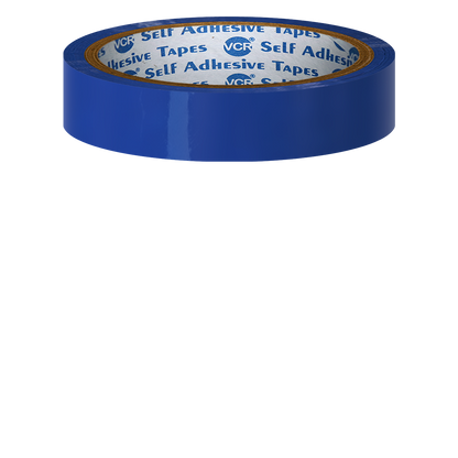 VCR Blue Color Tape - 50 Meters in Length - 18mm / 0.75" Width - BOPP Self Adhesive Tape for Arts and Craft use, Box Packing, Office and Home use