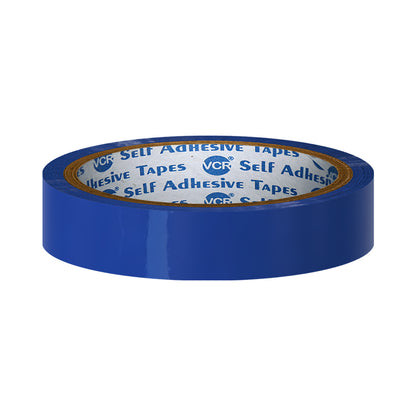 VCR Blue Color Tape - 50 Meters in Length - 18mm / 0.75" Width - BOPP Self Adhesive Tape for Arts and Craft use, Box Packing, Office and Home use