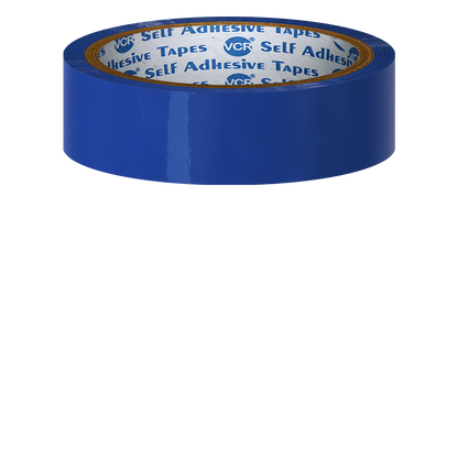 VCR Blue Color Tape - 50 Meters in Length - 24mm / 1" Width - BOPP Self Adhesive Tape for Arts and Craft use, Box Packing, Office and Home use