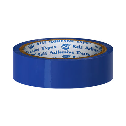 VCR Blue Color Tape - 50 Meters in Length - 24mm / 1" Width - BOPP Self Adhesive Tape for Arts and Craft use, Box Packing, Office and Home use
