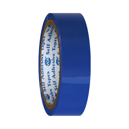 VCR Blue Color Tape - 50 Meters in Length - 24mm / 1" Width - BOPP Self Adhesive Tape for Arts and Craft use, Box Packing, Office and Home use
