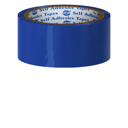 VCR Blue Color Tape - 50 Meters in Length - 36mm / 1.5" Width - BOPP Self Adhesive Tape for Arts and Craft use, Box Packing, Office and Home use