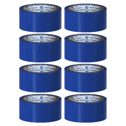 VCR Blue Color Tape - 50 Meters in Length - 36mm / 1.5" Width - BOPP Self Adhesive Tape for Arts and Craft use, Box Packing, Office and Home use