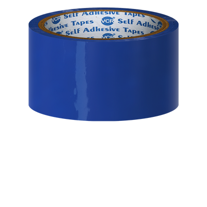 VCR Blue Color Tape - 50 Meters in Length - 48mm / 2" Width - BOPP Self Adhesive Tape for Arts and Craft use, Box Packing, Office and Home use