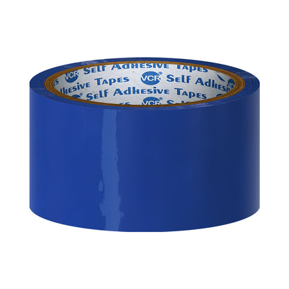 VCR Blue Color Tape - 50 Meters in Length - 48mm / 2" Width - BOPP Self Adhesive Tape for Arts and Craft use, Box Packing, Office and Home use