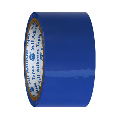 VCR Blue Color Tape - 50 Meters in Length - 48mm / 2" Width - BOPP Self Adhesive Tape for Arts and Craft use, Box Packing, Office and Home use