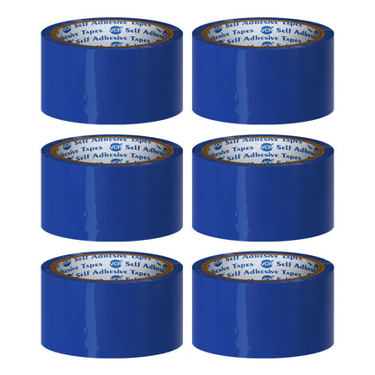 VCR Blue Color Tape - 50 Meters in Length - 48mm / 2" Width - BOPP Self Adhesive Tape for Arts and Craft use, Box Packing, Office and Home use