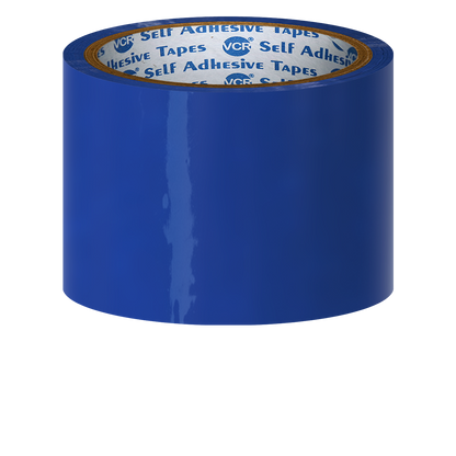 VCR Blue Color Tape - 50 Meters in Length - 60mm / 2.5" Width - BOPP Self Adhesive Tape for Arts and Craft use, Box Packing, Office and Home use
