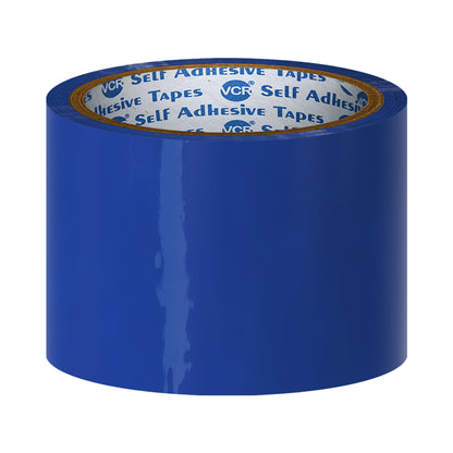 VCR Blue Color Tape - 50 Meters in Length - 60mm / 2.5" Width - BOPP Self Adhesive Tape for Arts and Craft use, Box Packing, Office and Home use