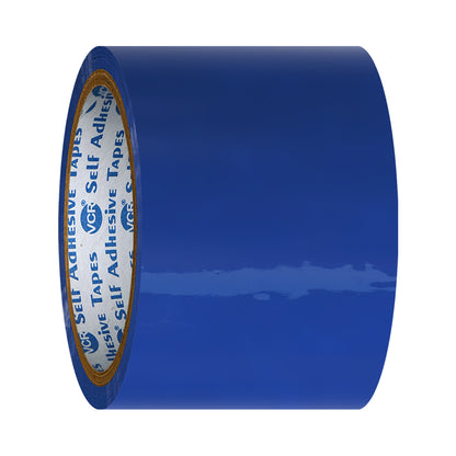 VCR Blue Color Tape - 50 Meters in Length - 60mm / 2.5" Width - BOPP Self Adhesive Tape for Arts and Craft use, Box Packing, Office and Home use