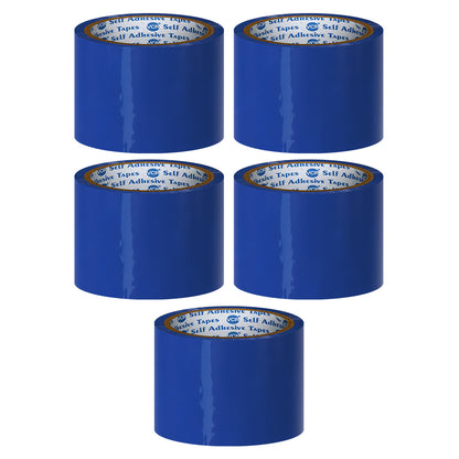 VCR Blue Color Tape - 50 Meters in Length - 60mm / 2.5" Width - BOPP Self Adhesive Tape for Arts and Craft use, Box Packing, Office and Home use