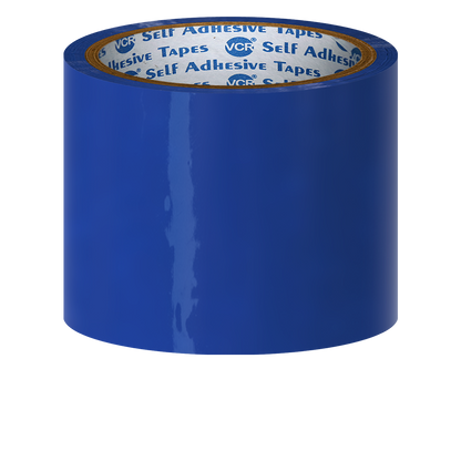 VCR Blue Color Tape - 50 Meters in Length - 72mm / 3" Width - BOPP Self Adhesive Tape for Arts and Craft use, Box Packing, Office and Home use