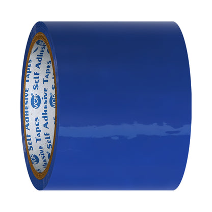 VCR Blue Color Tape - 50 Meters in Length - 72mm / 3" Width - BOPP Self Adhesive Tape for Arts and Craft use, Box Packing, Office and Home use