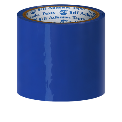 VCR Blue Color Tape - 50 Meters in Length - 96mm / 4" Width - BOPP Self Adhesive Tape for Arts and Craft use, Box Packing, Office and Home use