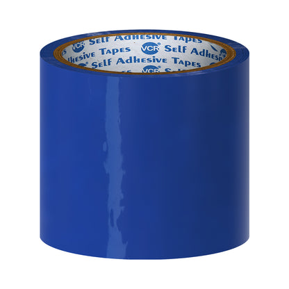 VCR Blue Color Tape - 50 Meters in Length - 96mm / 4" Width - BOPP Self Adhesive Tape for Arts and Craft use, Box Packing, Office and Home use