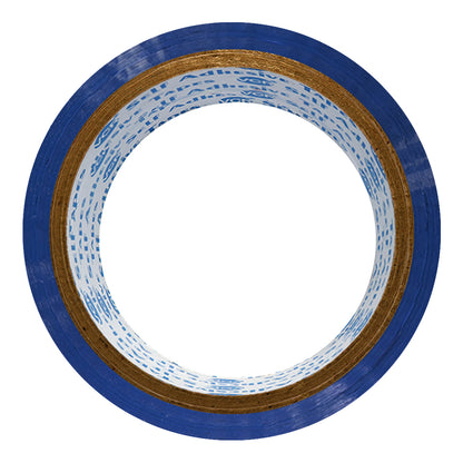 VCR Blue Color Tape - 50 Meters in Length - 12mm / 0.5" Width - BOPP Self Adhesive Tape for Arts and Craft use, Box Packing, Office and Home use
