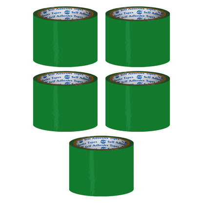 VCR Green Color Tape - 50 Meters in Length - 60mm / 2.5" Width - BOPP Self Adhesive Tape for Arts and Craft use, Box Packing, Office and Home use