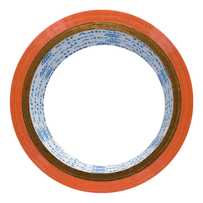VCR Orange Color Tape - 50 Meters in Length - 12mm / 0.5" Width - BOPP Self Adhesive Tape for Arts and Craft use, Box Packing, Office and Home use