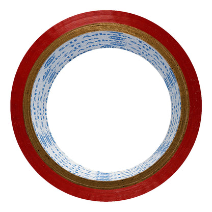 VCR Red Color Tape - 50 Meters in Length - 36mm / 1.5" Width - BOPP Self Adhesive Tape for Arts and Craft use, Box Packing, Office and Home use