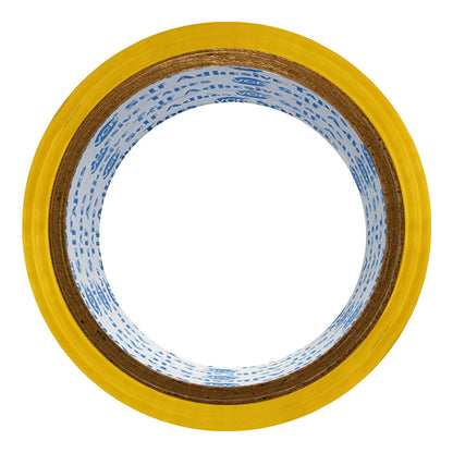 VCR Yellow Color Tape - 50 Meters in Length - 18mm / 0.75" Width - BOPP Self Adhesive Tape for Arts and Craft use, Box Packing, Office and Home use