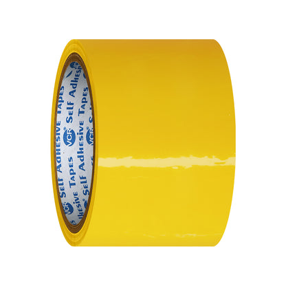 VCR Yellow Color Tape - 50 Meters in Length - 60mm / 2.5" Width - BOPP Self Adhesive Tape for Arts and Craft use, Box Packing, Office and Home use