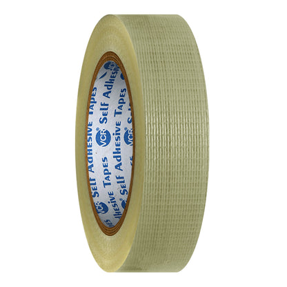 VCR Cross Filament Tape - 45 Meters in Length - 24mm / 1" Width - Strong tape for Packing Heavy Items, Durable in Nature, Used for Heavy Industrial Goods Packing.