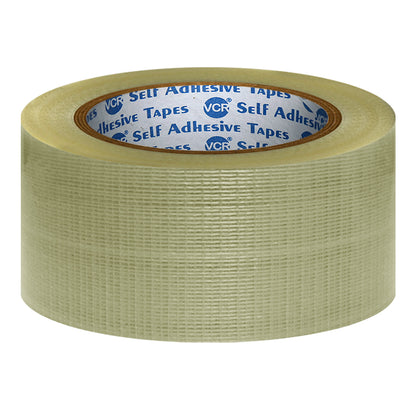 VCR Cross Filament Tape - 45 Meters in Length - 48mm / 2" Width - Strong tape for Packing Heavy Items, Durable in Nature, Used for Heavy Industrial Goods Packing.