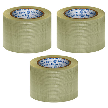 VCR Cross Filament Tape - 45 Meters in Length - 96mm / 4" Width - Strong tape for Packing Heavy Items, Durable in Nature, Used for Heavy Industrial Goods Packing.