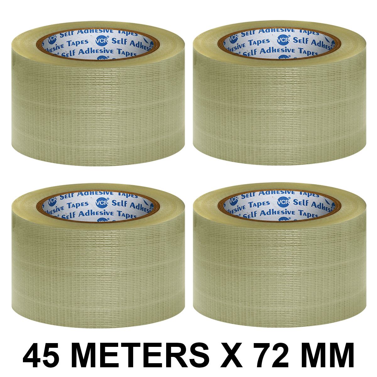 VCR cross filament adhesive tape for industrial packaging 45m x 72 mm
