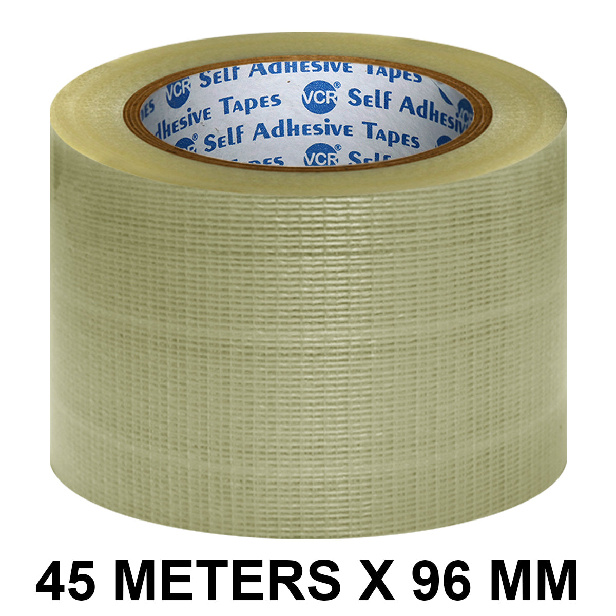 VCR reinforced filament tape with self adhesive backing 45m x 96 mm