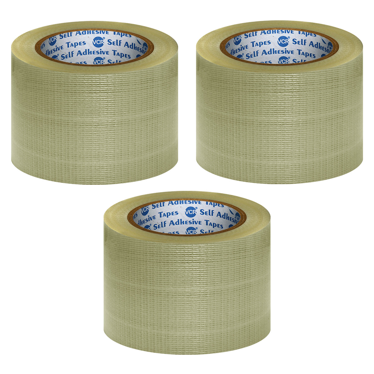 VCR reinforced filament tape with self adhesive backing 45m x 96 mm