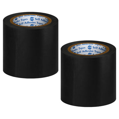 VCR Black Floor Marking Tape - 18 Meters in Length 120mm / 05" Width - Waterproof Social Distancing lane Marking Tape for Safety, Hazard and Caution Warnings