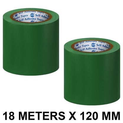VCR Green Floor Marking Tape - 18 Meters in Length 120mm / 05" Width - Waterproof Social Distancing lane Marking Tape for Safety, Hazard and Caution Warnings