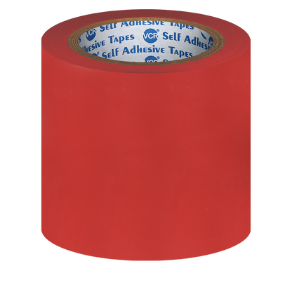 VCR Red Floor Marking Tape - 18 Meters in Length 120mm / 05" Width - Waterproof Social Distancing lane Marking Tape for Safety, Hazard and Caution Warnings