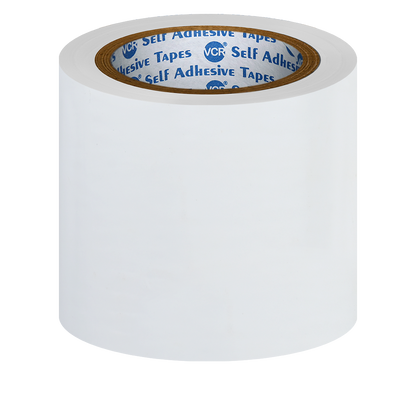 VCR White Floor Marking Tape - 18 Meters in Length 120mm / 05" Width - Waterproof Social Distancing lane Marking Tape for Safety, Hazard and Caution Warning