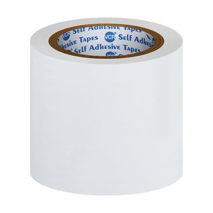 VCR White Floor Marking Tape - 18 Meters in Length 120mm / 05" Width - Waterproof Social Distancing lane Marking Tape for Safety, Hazard and Caution Warning