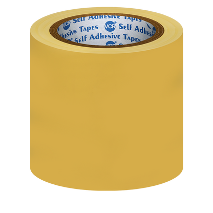 VCR Yellow Floor Marking Tape - 18 Meters in Length 120mm / 05" Width - Waterproof Social Distancing lane Marking Tape for Safety, Hazard and Caution Warnings