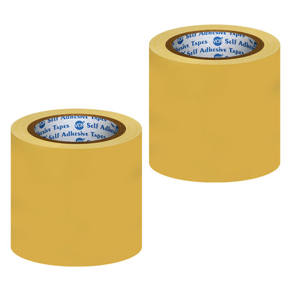 VCR Yellow Floor Marking Tape - 18 Meters in Length 120mm / 05" Width - Waterproof Social Distancing lane Marking Tape for Safety, Hazard and Caution Warnings