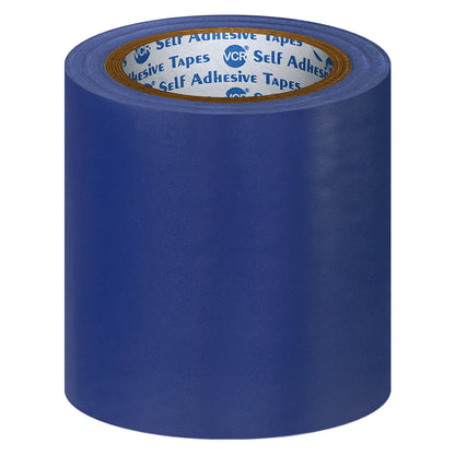VCR Blue Floor Marking Tape - 18 Meters in Length 144mm / 06" Width - Waterproof Social Distancing lane Marking Tape for Safety, Hazard and Caution Warnings